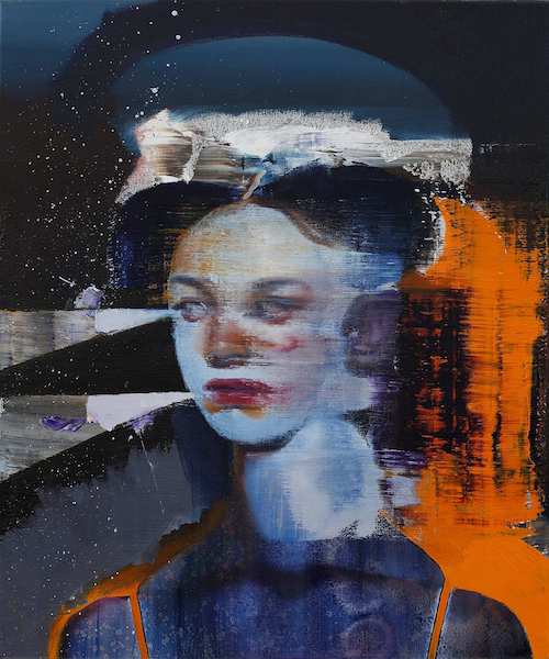 Rayk Goetze: Head Two, 2021, Öl auf Leinwand, 60 x 50 cm

